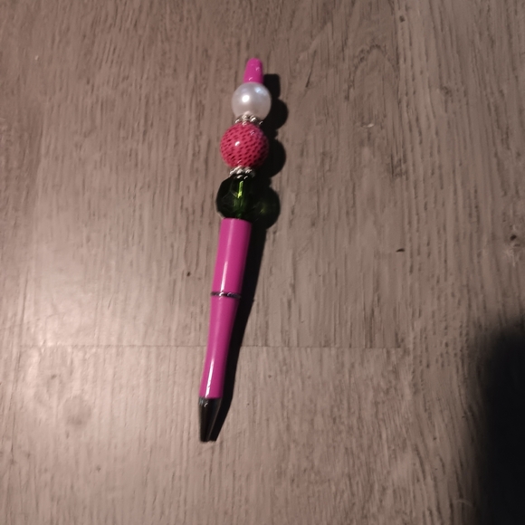 Colorful Beaded 5 Black Ink Pens Set - Picture 2 of 8